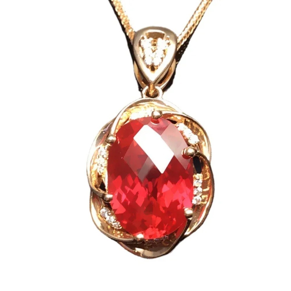 Luxurious Ruby Wedding Necklace |18K Gold - Image 6